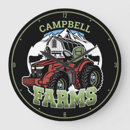 Relógio Grande Nome Personalizado Farmer de Trator da Fábrica do