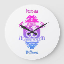 Relógio Grande Nono aniversário de casamento cerâmica tradicional