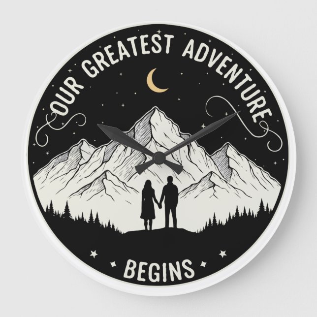 Relógio Grande Nossa maior aventura começa | Rustic Mountain Co (Frente)