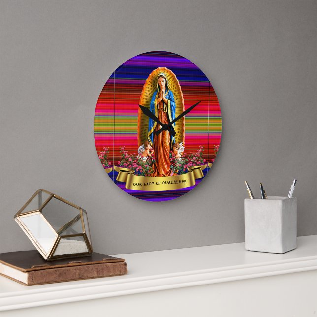 Relógio Grande Nossa Senhora de Guadalupe Clock (Criador carregado)