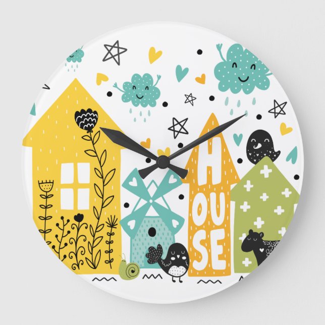 Relógio Grande Nosso pulso de disparo da casa (Frente)