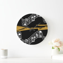 Relógio Grande Notas musicais