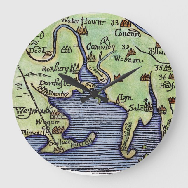 RELÓGIO GRANDE NOVA MAPA DE INGLATERRA 1677 (Frente)