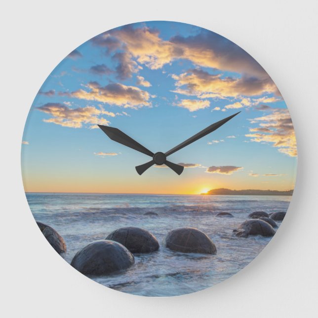 Relógio Grande Nova Zelândia, Ilha do Sul, Moeraki Boulders (Frente)