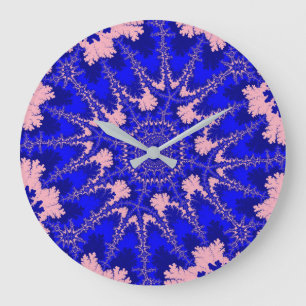 Relógio Grande Núcleo Azul e Rosa