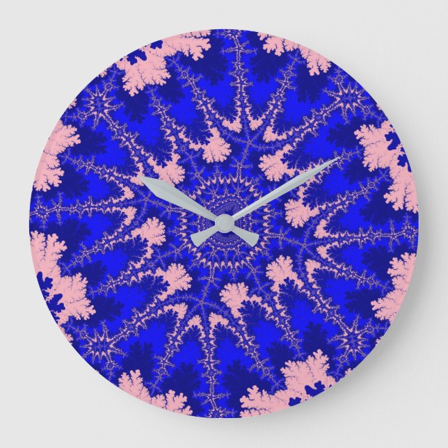 Relógio Grande Núcleo Azul e Rosa (Frente)