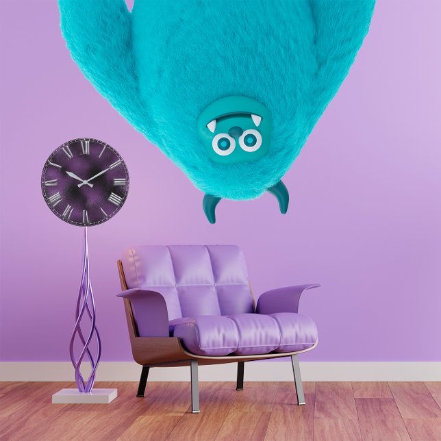 Relógio Grande Número romano Cinza de prata de ameixa roxa (Roman Number Purple Plum Silver Gray Metal Large Clock)