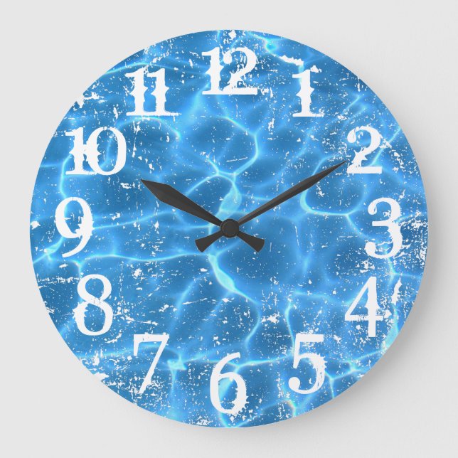 Relógio Grande Números brancos e sobreposição de fotos (Frente)