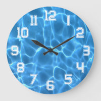 Números de Contorno Atléticos Brancos Piscina Azul