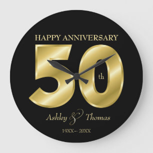 Relógio Grande Números de Ouros brilhantes