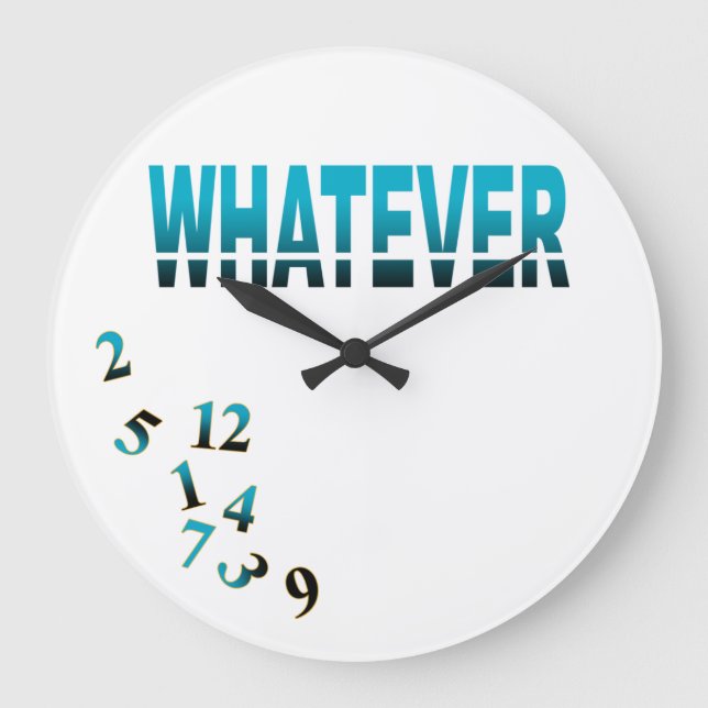 Relógio Grande Números loucos o que quer que (Frente)