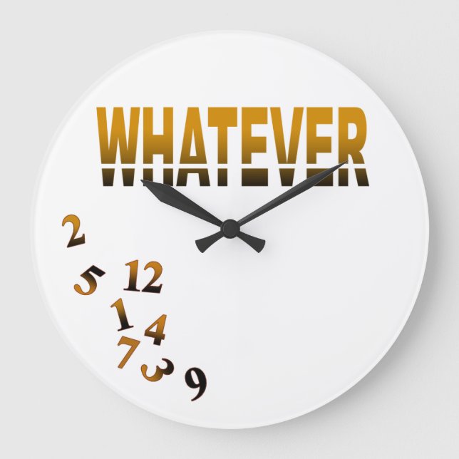 Relógio Grande Números malucos, qualquer que seja (Frente)