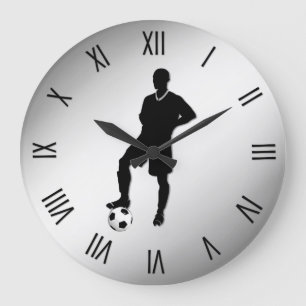 Relógio Grande Números Pretos do Jogador de Futebol