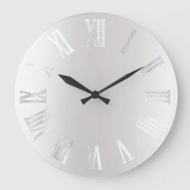 Relógio Grande Números romanos mínimos de metal preto das Cinzas 