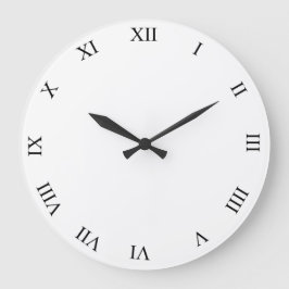 Relógio Grande Números romanos pretos Relógios Rodeados