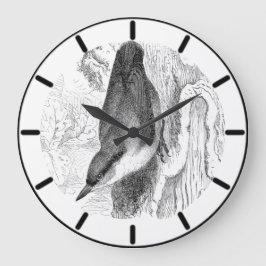 Relógio Grande Nuthatch British Bird Large Clock