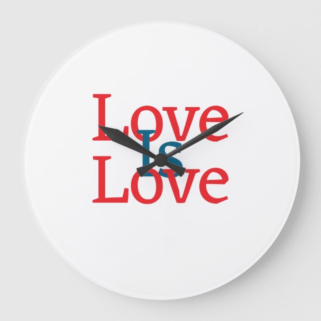 Relógio Grande O amor é o orgulho vermelho vermelho Junho Texto s (Frente)