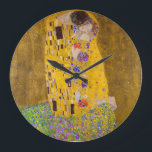 Relógio Grande O Beijo | Gustav Klimt |<br><div class="desc">O Beijo é uma pintura de 1901 de Gustav Klimt.</div>