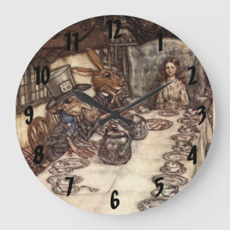 Relógio Grande O Bloco do Tea Party Arthur Rackham Wall