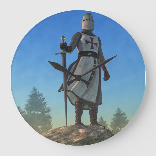 Relógio Grande O Cavaleiro Templário (Frente)