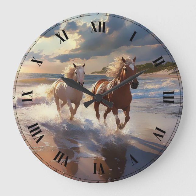 Relógio Grande O Cavalo Azulejo (Frente)