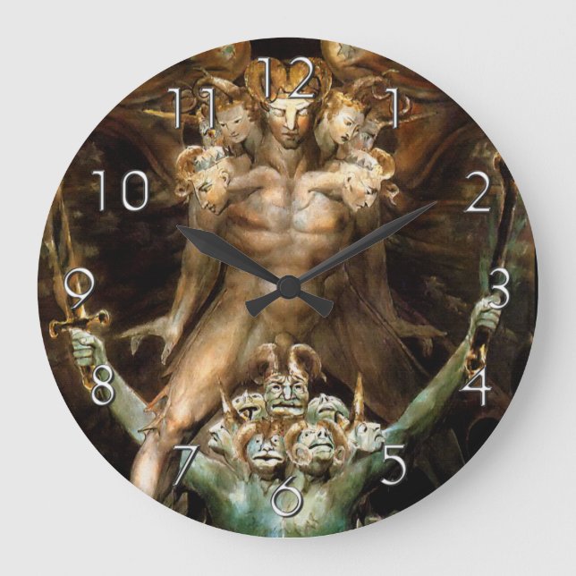 Relógio Grande O Dragão Vermelho Excelente e a Besta do Mar (Frente)