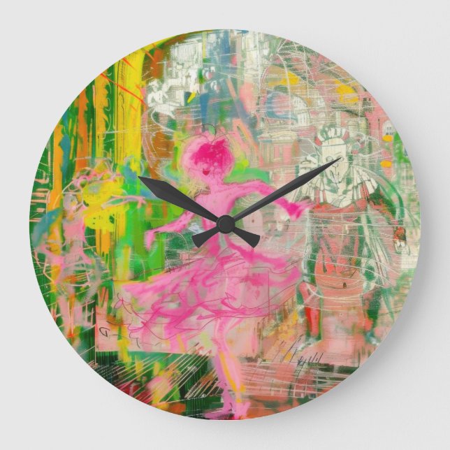 Relógio Grande O Falador - Caos do Balé Neon (Frente)