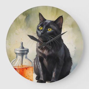 Relógio Grande O Gato do Alquimista