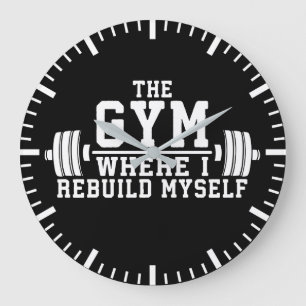 Relógio Grande O Gym - Reconstrua-me - Workout Inspirational