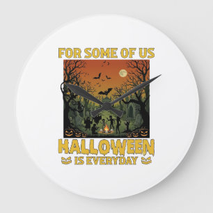 Relógio Grande O Halloween É Todos Os Dias Fogueira De Zumbis No