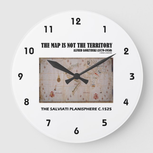 Relógio Grande O Mapa Não É O Território Planisphere Salviati (Frente)
