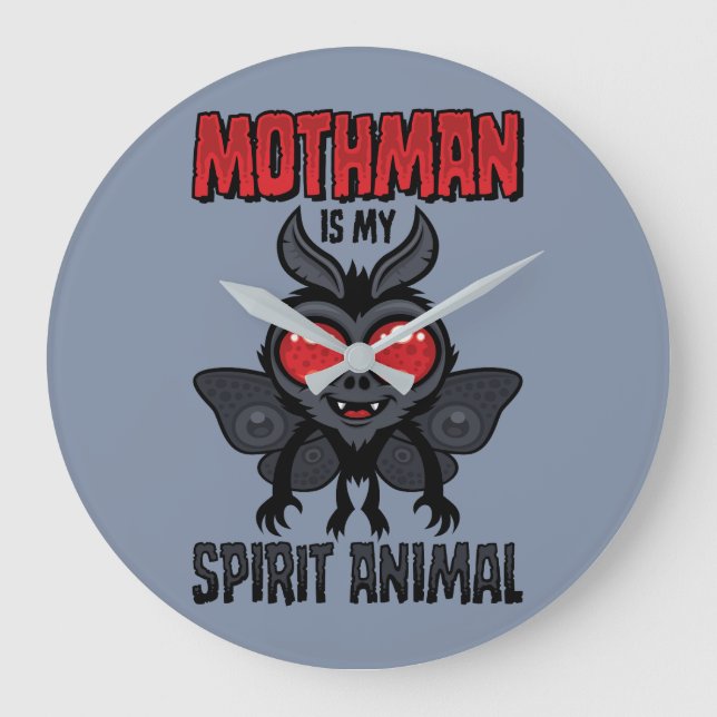 Relógio Grande O Mothman é Meu Animal Espiritual (Frente)
