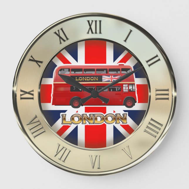 Relógio Grande O ônibus do vermelho de Londres (Frente)