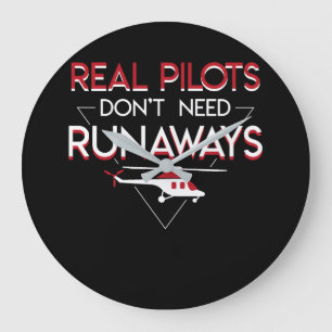 Relógio Grande O piloto real do helicóptero não precisa pistas 