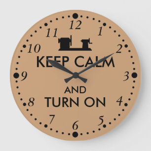 Relógio Grande O presente de Woodturning mantem a calma e gira