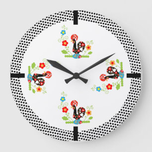 Relógio Grande O preto português do galo pontilha o pulso de