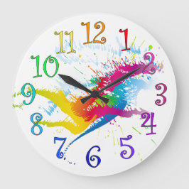 Relógio Grande O pulso de disparo redondo espirra da pintura e de