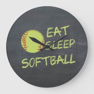 Relógio Grande O quadro come o softball do sono