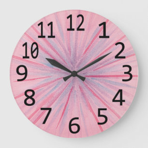 Relógio Grande O roxo azul cor-de-rosa mistura o pulso de disparo