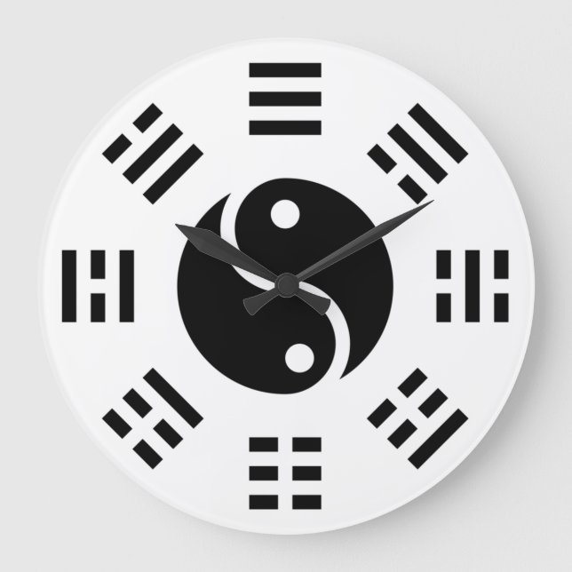Relógio Grande O saldo: Ba Gua, oito trigramas yin yang TCM  (Frente)