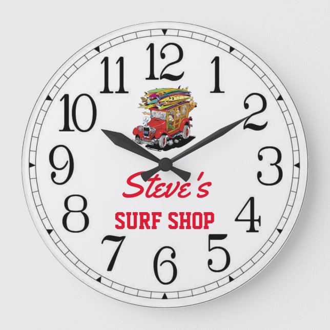 Relógio Grande O Surf de Steve Compra Woody Large Clock (Frente)