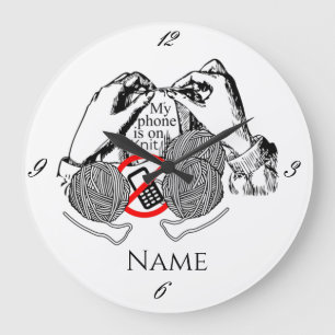 Relógio Grande O telefone está no Knit Thunder_Cove