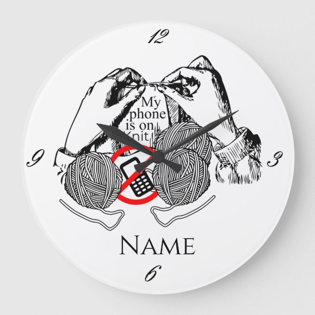 Relógio Grande O telefone está no Knit Thunder_Cove (Frente)