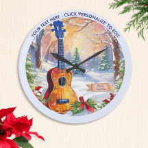 O Ukulele De Inverno No Natal Da Neve