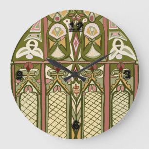 Relógio Grande O vitral das artes & dos artesanatos inspirou o