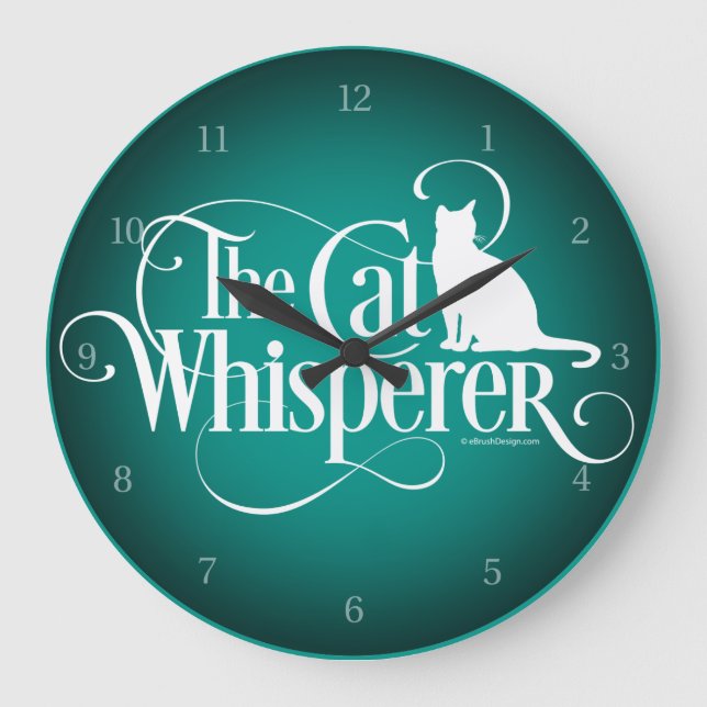 Relógio Grande O Whisperer Gato (Frente)
