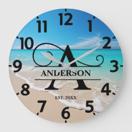 Relógio Grande Ocean Beach A Monograma