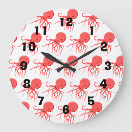 Relógio Grande Octopus Feliz Vintage