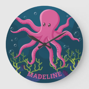 Relógio Grande Octopus Sea Ocean Name