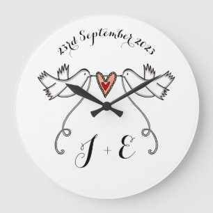 Relógio Grande Óculos Brancos Personalizados - Acrílico de Presen